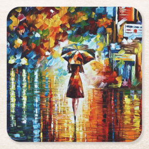 Dessous-de-verre Carré En Papier Pluie Princesse Art