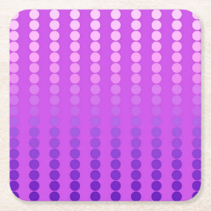 Dessous-de-verre Carré En Papier Points satinés - violet et orchidée