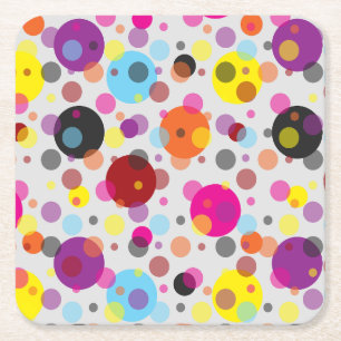 Dessous-de-verre Carré En Papier Pois coloré