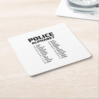 Dessous-de-verre Carré En Papier Police de l'alphabet phonétique