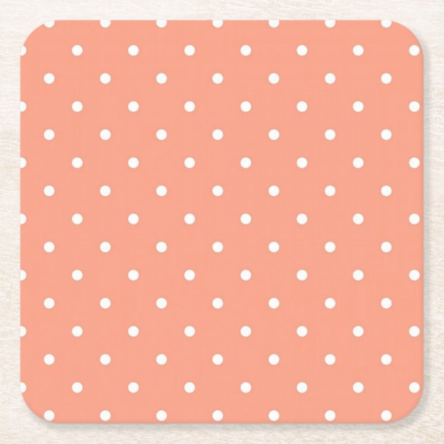 Dessous-de-verre Carré En Papier Polka dot (Devant)