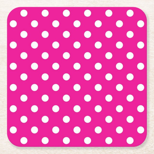Dessous-de-verre Carré En Papier Polka dot (Devant)