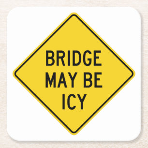 Dessous-de-verre Carré En Papier Pont Classique Très Amusant Peut Être Icy Sign