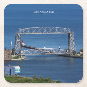 Dessous-de-verre Carré En Papier Pont d'ascenseur aérien de Duluth