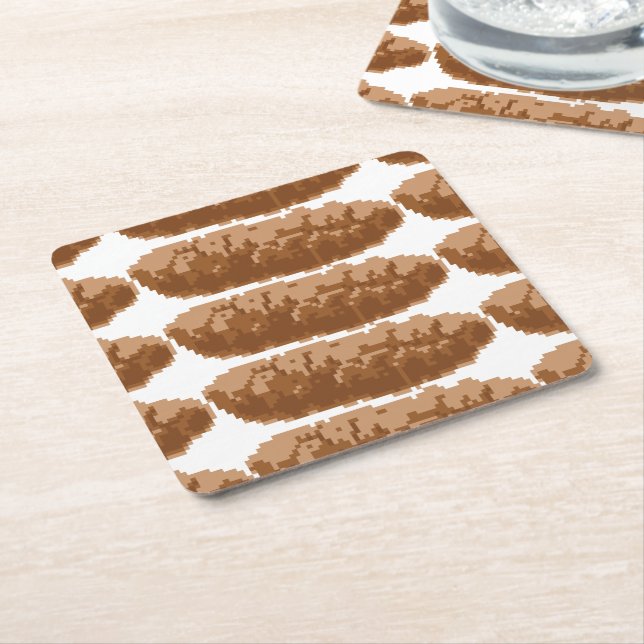 Dessous-de-verre Carré En Papier Poop à 8 bits (Incliné)