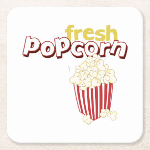 Dessous-de-verre Carré En Papier Popcorn frais