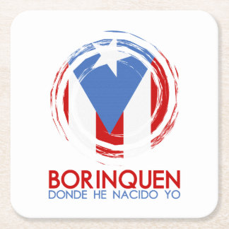 Dessous-de-verre Carré En Papier Porto Rico Borinquen