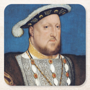 Dessous-de-verre Carré En Papier Portrait de Henri VIII d'Angleterre, Holbein