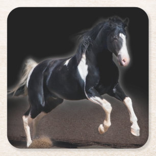 Dessous-de-verre Carré En Papier Portrait VIII de cheval