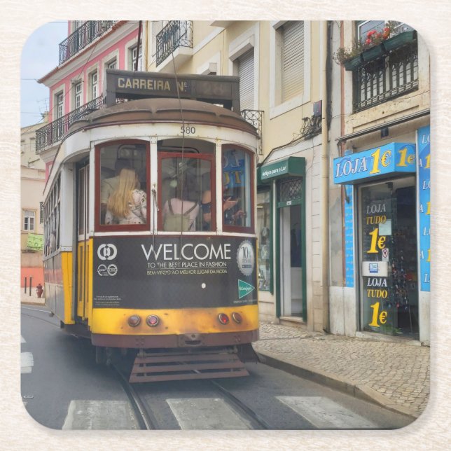 Dessous-de-verre Carré En Papier Portugal-Lisbonne (Devant)