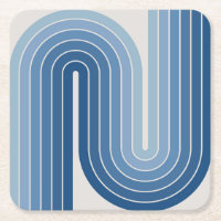 Poster de conception à double arc géométrique rétr