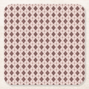 Dessous-de-verre Carré En Papier Poster de motif mauve et rose