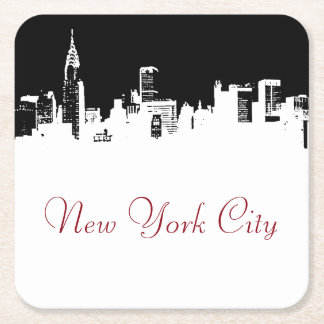 Dessous-de-verre Carré En Papier Poster Pop Art New York City Panorama