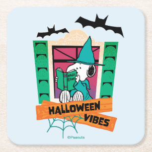 Dessous-de-verre Carré En Papier Potions Magiques de Snoopy Peanuts Halloween