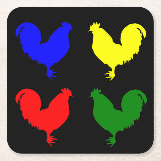 Dessous-de-verre Carré En Papier Poulet coloré