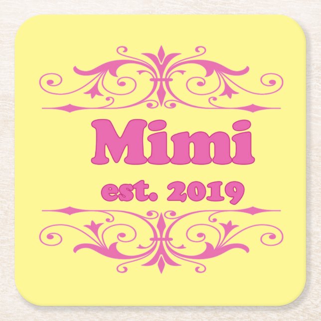 Dessous-de-verre Carré En Papier Pour Cette Spéciale "Mimi 2019" (Devant)
