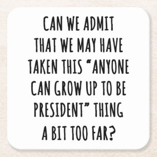 Dessous-de-verre Carré En Papier Pouvons-nous admettre