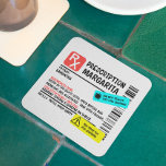 Dessous-de-verre Carré En Papier Prescription Margarita Funny Étiquette d'avertisse<br><div class="desc">Cette conception peut être personnalisée dans la zone fournie en modifiant la photo et/ou le texte. Vous pouvez également le customiser en cliquant sur Personnaliser ce Modèle, puis en choisissant l'option cliquer pour customiser et supprimer ou modifier la couleur de l'arrière - plan, ajouter du texte, modifier la couleur ou...</div>
