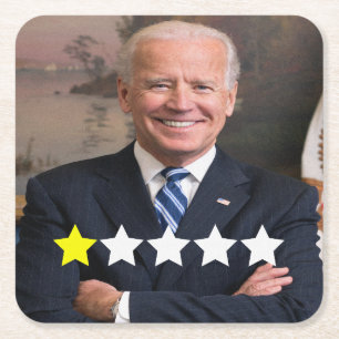 Dessous-de-verre Carré En Papier Président Joe Biden Approbation