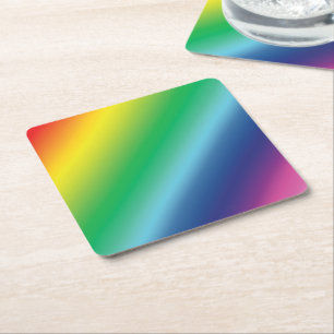 Dessous-de-verre Carré En Papier Pride lgbtq lgbt couleurs arc-en-ciel motif