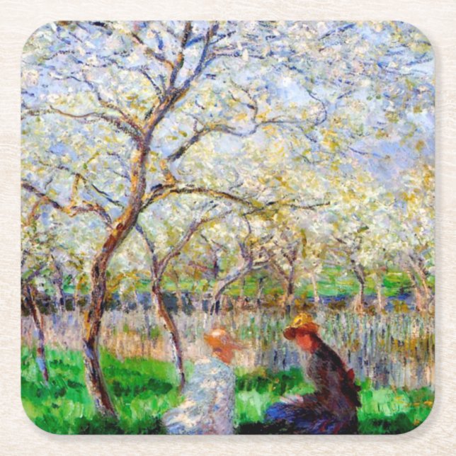 Dessous-de-verre Carré En Papier Printemps, Monet (Devant)