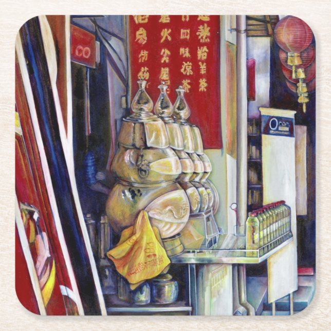 Dessous-de-verre Carré En Papier Probabiliste, Singapour (Devant)