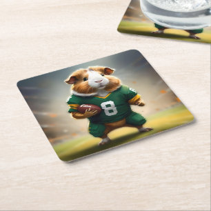 Dessous-de-verre Carré En Papier Prodigie De La Peigne : Le Quarterback Du Cochon D