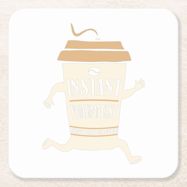 Dessous-de-verre Carré En Papier Profession pharmacienne| Cadeau pharmacien (Devant)