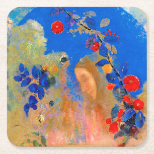 Dessous-de-verre Carré En Papier Profil sous un arc, Redon