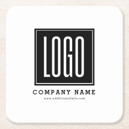 Dessous-de-verre Carré En Papier Promotion du logo d'entreprise personnalisé