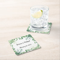 Pub Mariage Eucalyptus dessous de verre personnali