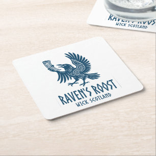 Dessous-de-verre Carré En Papier Pub Raven's Roost Wick Écosse