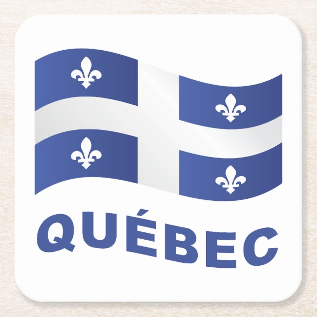 Dessous-de-verre Carré En Papier Québec (Devant)