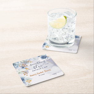Dessous-de-verre Carré En Papier Quelque Chose de Bleu Avant Ma Fête de Mariage