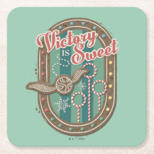 Dessous-de-verre Carré En Papier QUIDDITCH™ Victory est Sweet Holiday Cookie Graphi