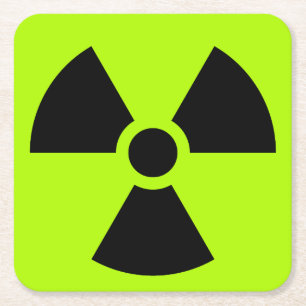 Dessous-de-verre Carré En Papier Radioactif