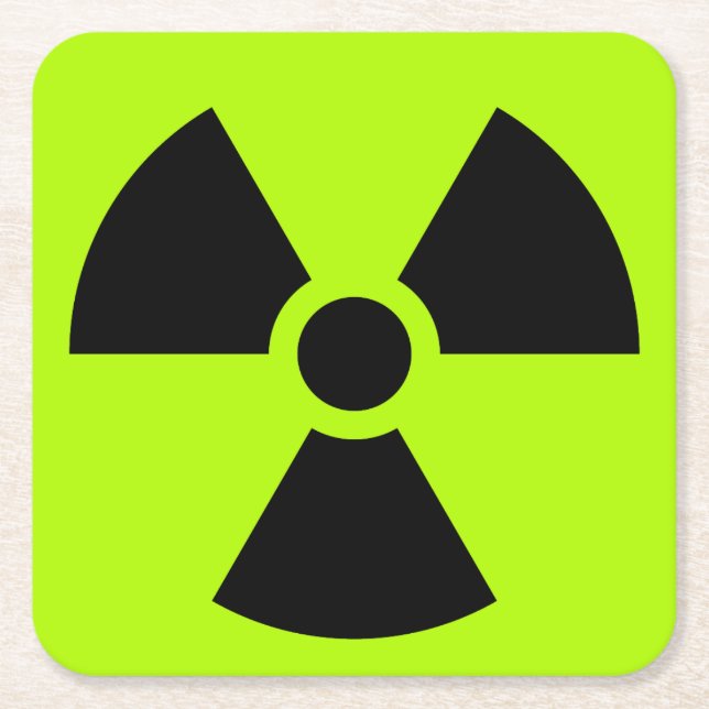 Dessous-de-verre Carré En Papier Radioactif (Devant)