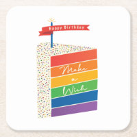 Rainbow Cake Joyeux anniversaire Faire un voeu
