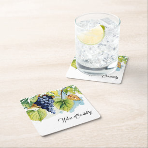 Dessous-de-verre Carré En Papier Raisins de la région viticole