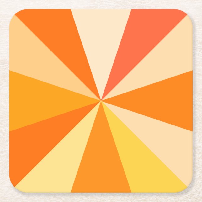 Dessous-de-verre Carré En Papier Rayons 60s géométriques géniaux modernes d'art de (Devant)