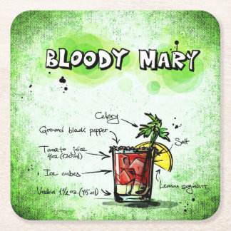 Dessous-de-verre Carré En Papier Recette de Bloody Mary