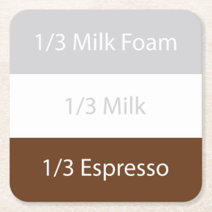 Dessous-de-verre Carré En Papier Recipe cappuccino design