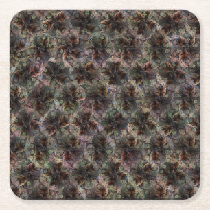 Dessous-de-verre Carré En Papier Réflexions dans le Burrow : La Symétrie de Wombats