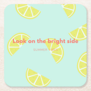 Dessous-de-verre Carré En Papier Regardez le côté lumineux ! autolufterfrischer qua