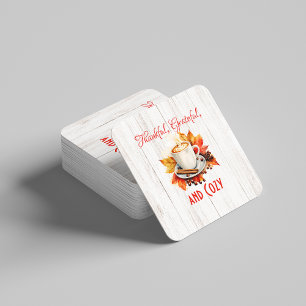 Dessous-de-verre Carré En Papier Remerciements, gratitude et douillets - Thanksgivi