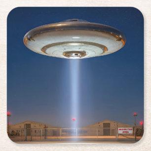 Dessous-de-verre Carré En Papier Rencontre du troisième type : Zone 51. 