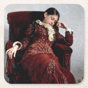 Dessous-de-verre Carré En Papier Repos, Ilya Repin