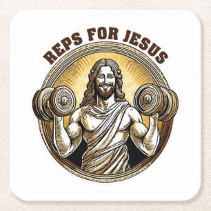 Dessous-de-verre Carré En Papier Reps pour Jésus