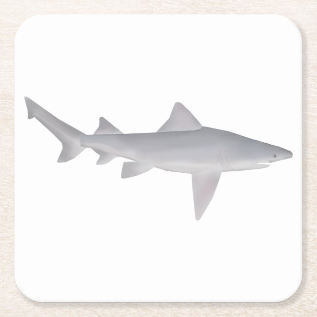 Dessous-de-verre Carré En Papier Requin à bec (Devant)