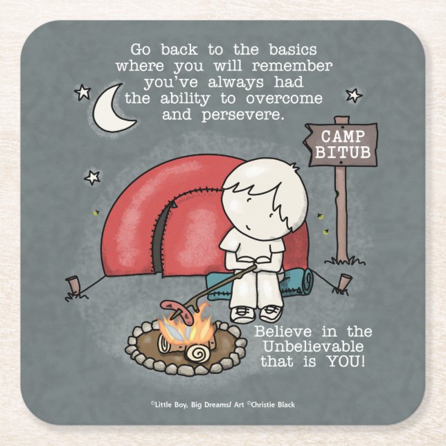 Dessous-de-verre Carré En Papier Retour aux fondamentaux (Devant)